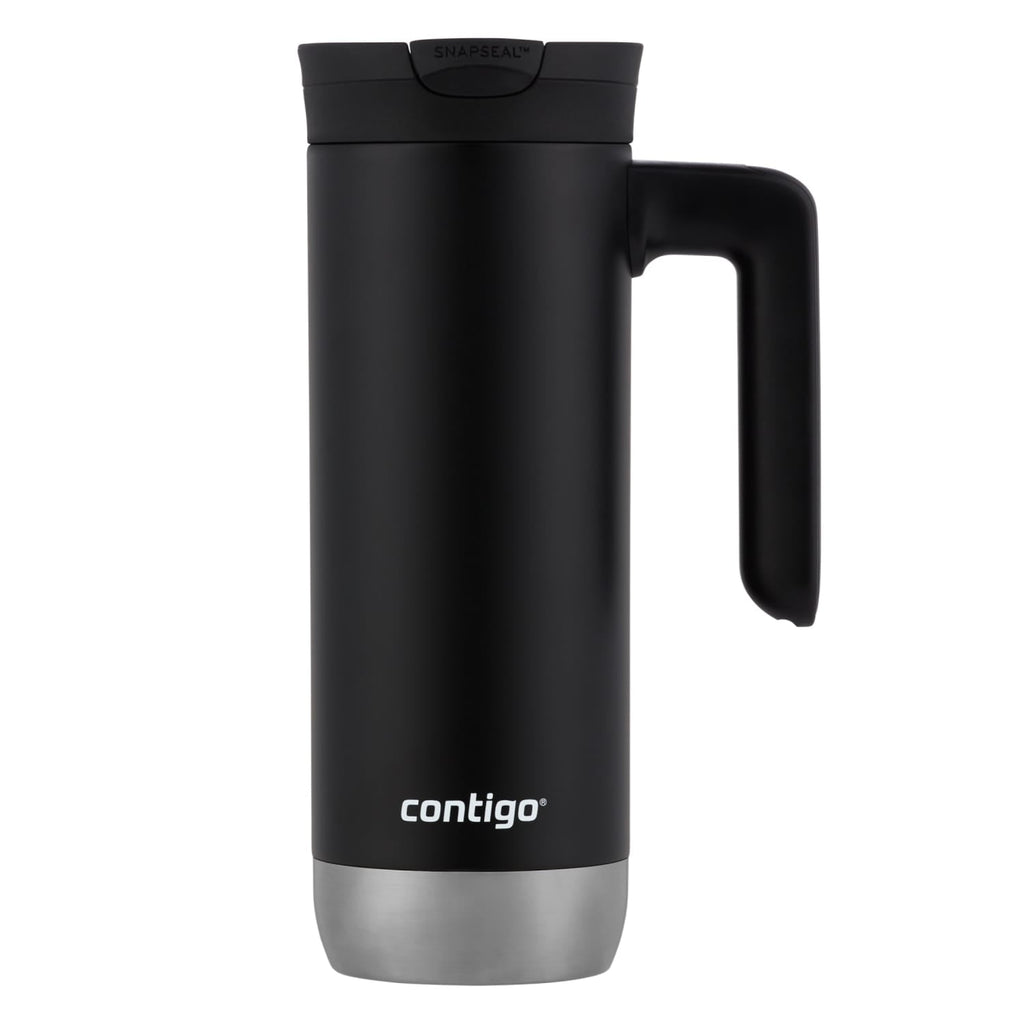 Contigo Huron 2.0 Stainless Steel Travel Mug with SNAPSEAL Lid and Handle in Black, 20 fl oz. | B8U4