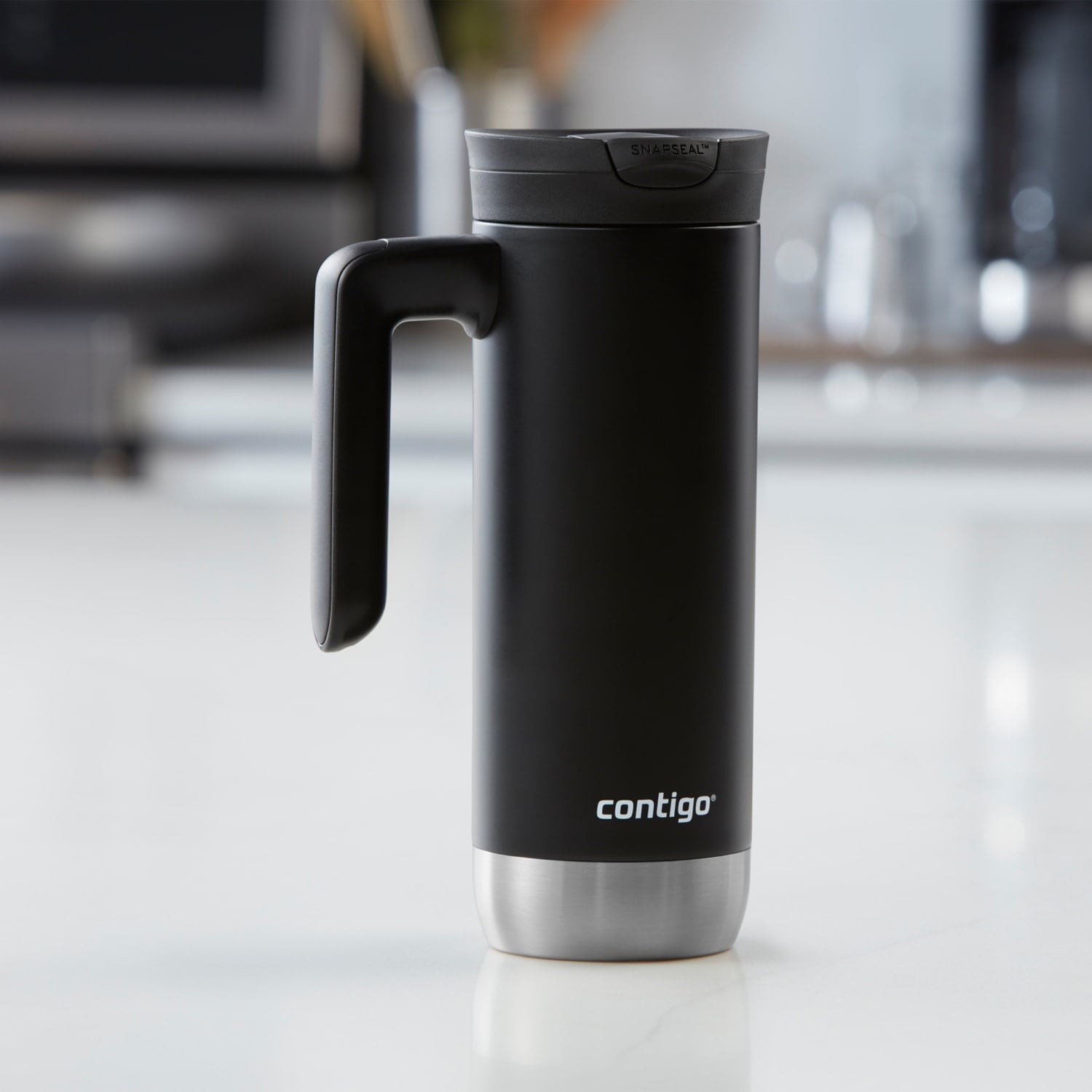 Contigo Huron 2.0 Stainless Steel Travel Mug with SNAPSEAL Lid and Handle in Black, 20 fl oz. | B8U4