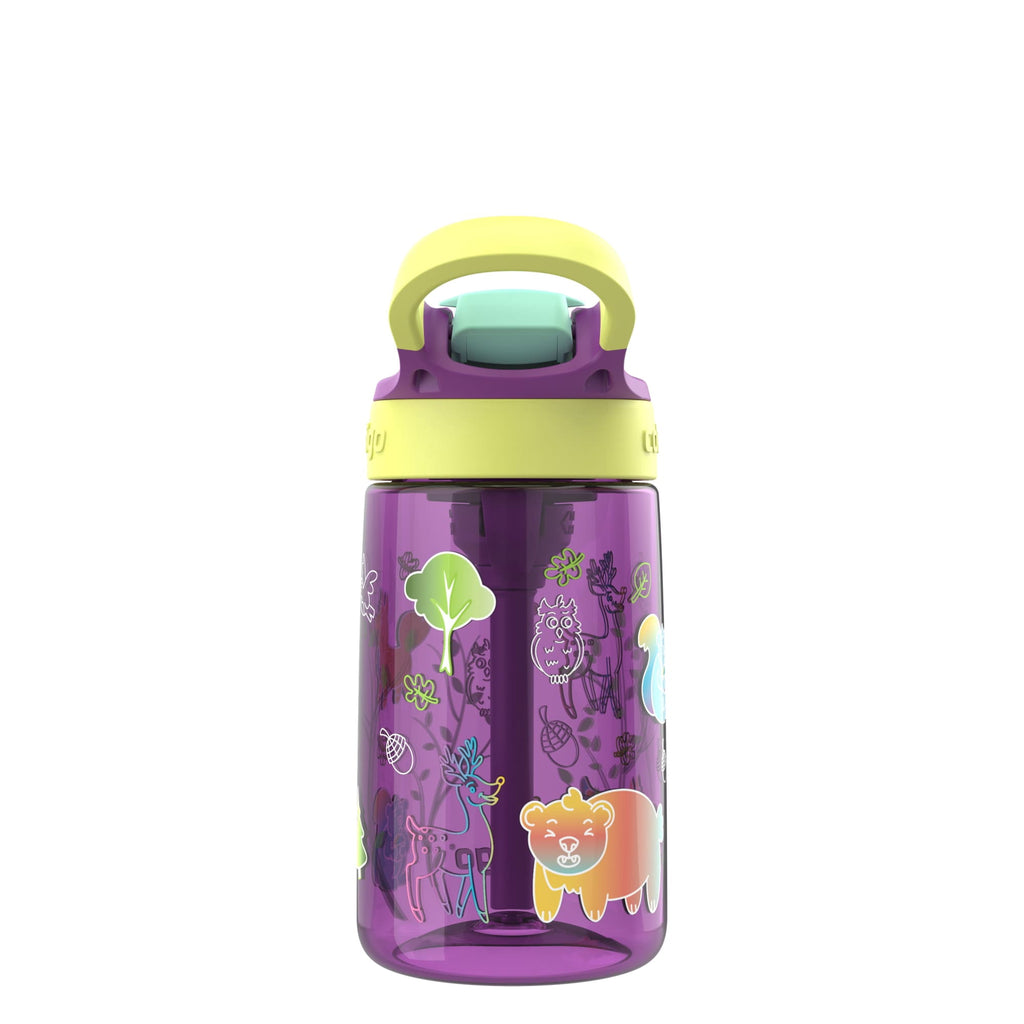 Contigo Kids Water Bottle with Redesigned AUTOSPOUT Straw, 14 oz, Grape Forest Haven | ZUNZ