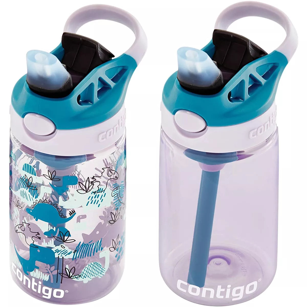 Contigo Kids Water Bottle with Redesigned AUTOSPOUT Straw, 14 oz, Grape Forest Haven | ZUNZ