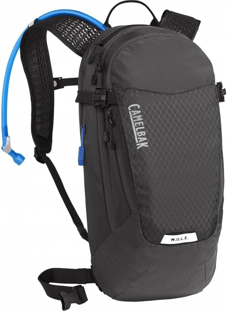 CamelBak Women's M.U.L.E. 12 Mountain Biking Hydration Pack - Easy Refilling Hydration Backpack - Magnetic Tube Trap 100oz, Charcoal/Black | IBWP