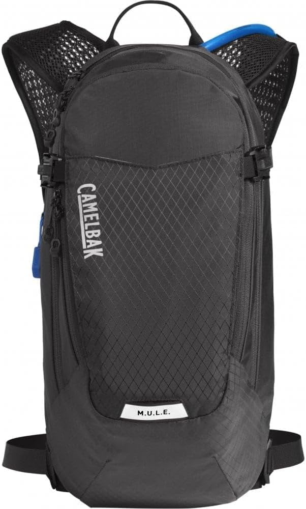 CamelBak Women's M.U.L.E. 12 Mountain Biking Hydration Pack - Easy Refilling Hydration Backpack - Magnetic Tube Trap 100oz, Charcoal/Black | IBWP