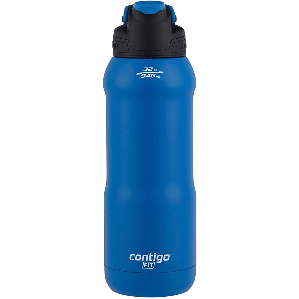 Contigo Fit Stainless Steel AUTOSPOUT Water Bottle with Straw, Blue Amp, 32 fl oz. | ZTKF