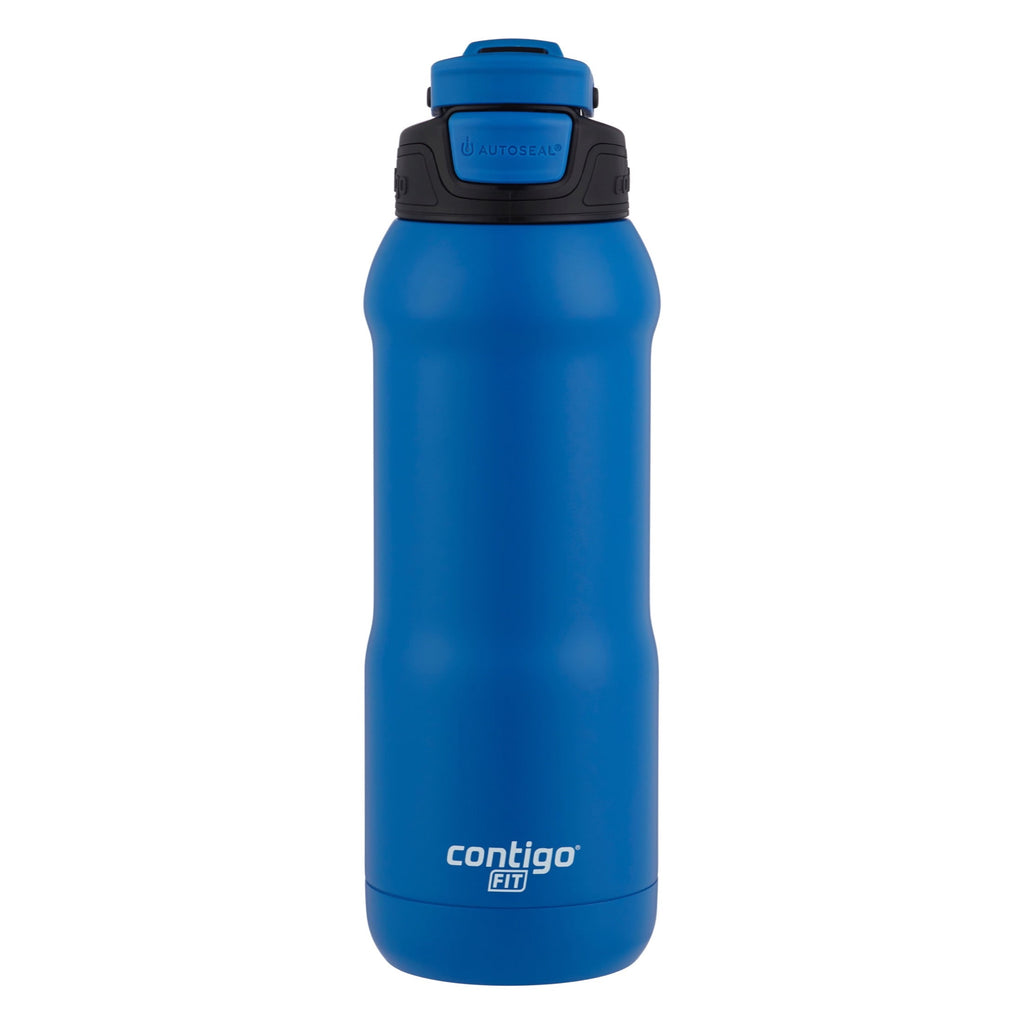Contigo Fit Stainless Steel AUTOSPOUT Water Bottle with Straw, Blue Amp, 32 fl oz. | ZTKF