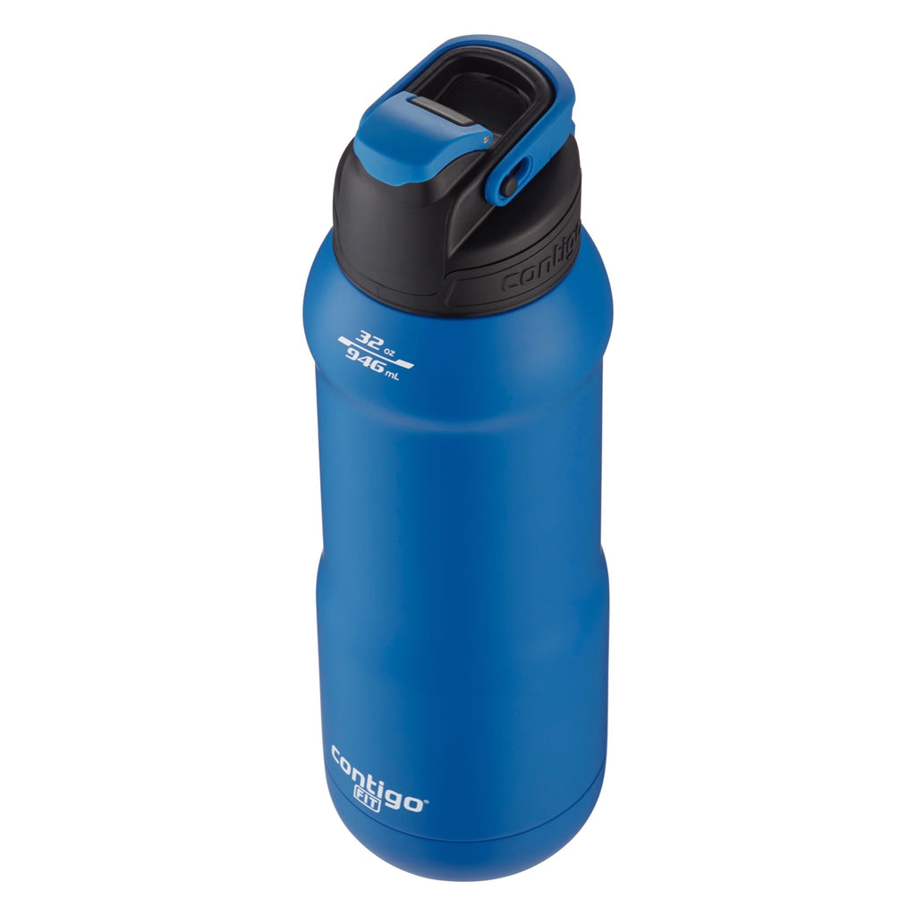 Contigo Fit Stainless Steel AUTOSPOUT Water Bottle with Straw, Blue Amp, 32 fl oz. | ZTKF