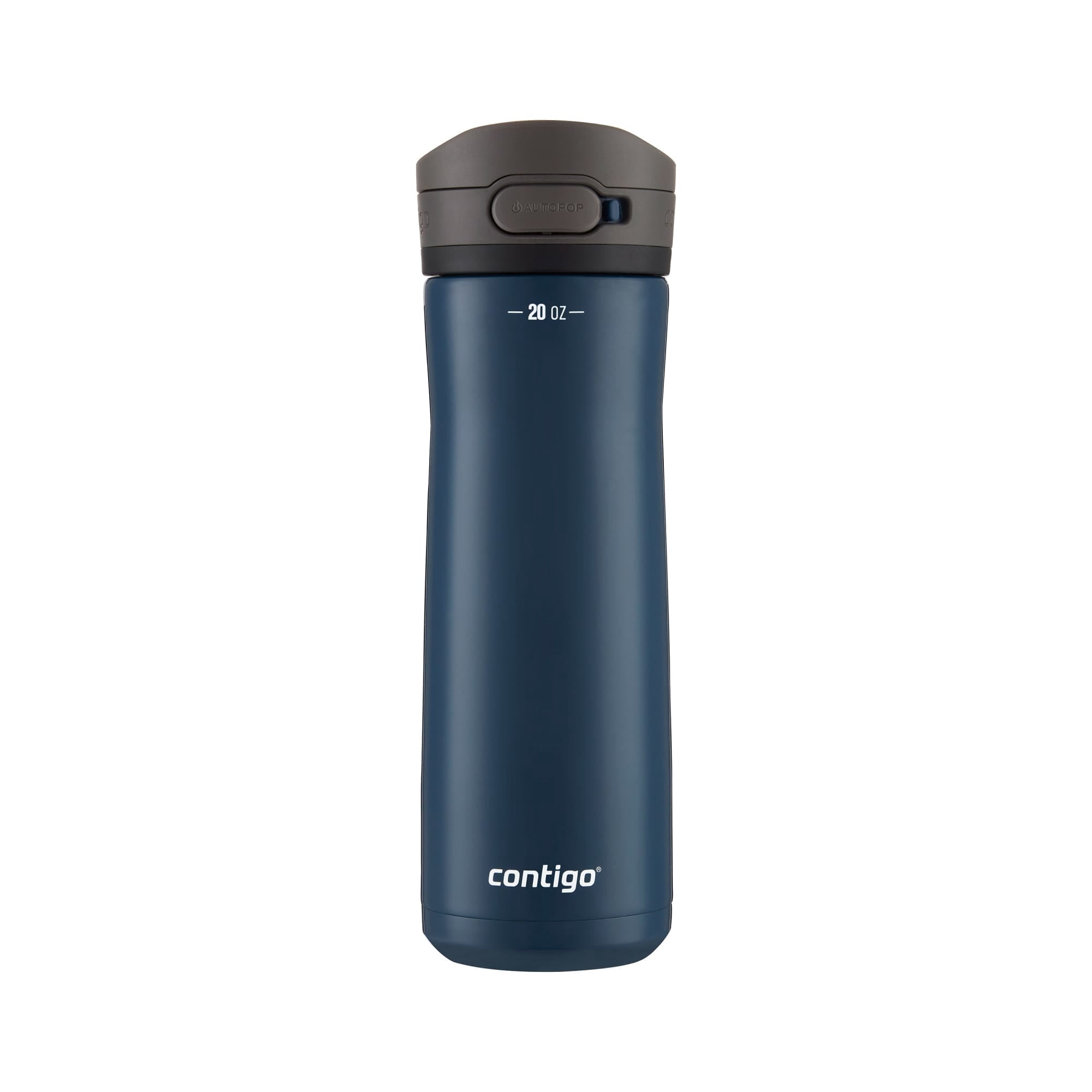 Contigo Jackson Chill Bundle 2 Water Bottles Black 24oz and Blueberry 20oz with Autopop Lid | 522O
