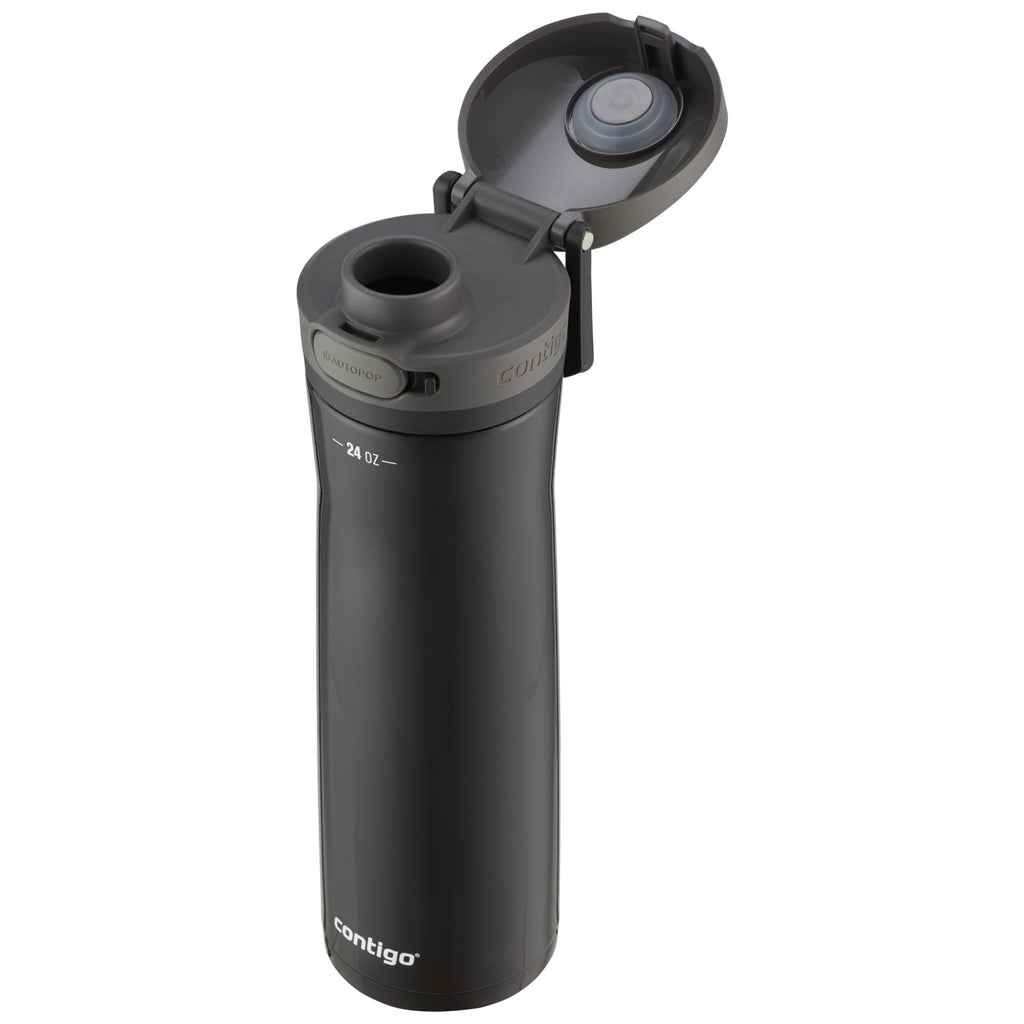 Contigo Jackson Chill Bundle 2 Water Bottles Black 24oz and Blueberry 20oz with Autopop Lid | 522O