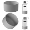 Linkidea 2 Pack Water Bottle Boot Compatible with Nalgene Sustain Wide Mouth 32oz/48oz, Narrow Mouth 32oz, Silicone Anti-Slip Bottle Bottom Bumper Protector (Grey) | IED2