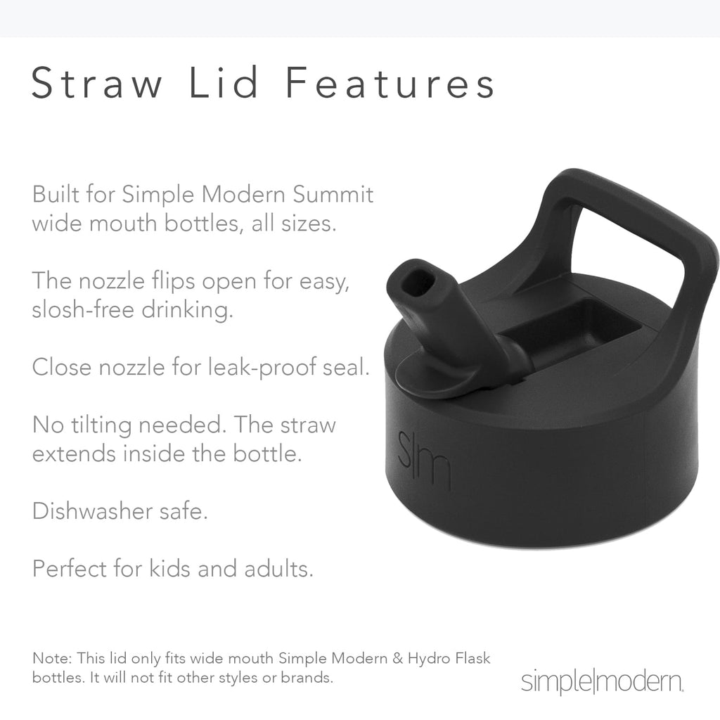 Simple Modern Summit Water Bottle Straw Lid Vacuum Insulated Stainless Steel Bottle | 18 fl oz | ZXVE