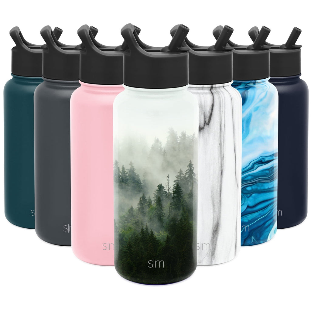 Simple Modern Summit Water Bottle Straw Lid Vacuum Insulated Stainless Steel Bottle | 18 fl oz | ZXVE