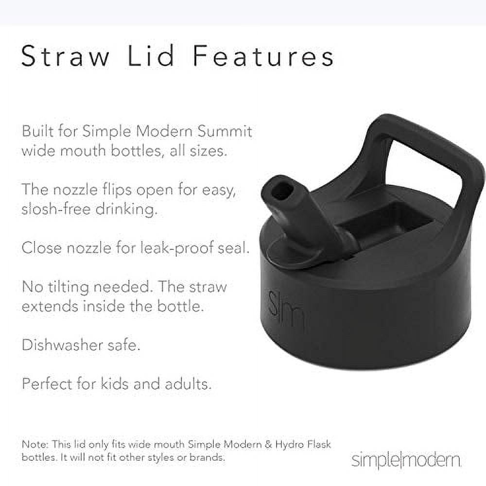 Simple Modern Summit Water Bottle Straw Lid Vacuum Insulated Stainless Steel Bottle | 18 fl oz | ZXVE
