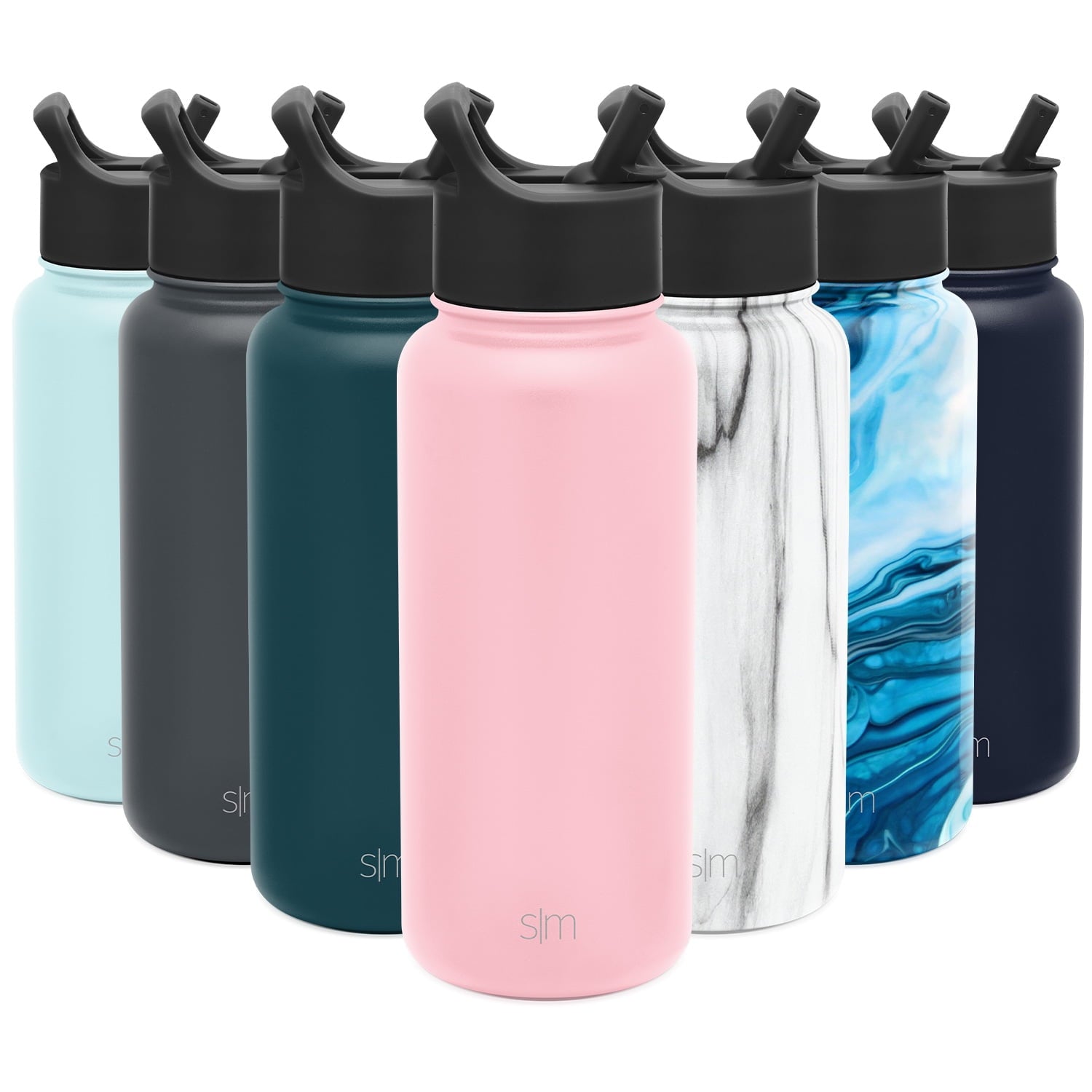 Simple Modern Summit Water Bottle Straw Lid Vacuum Insulated Stainless Steel Bottle | 18 fl oz | ZXVE
