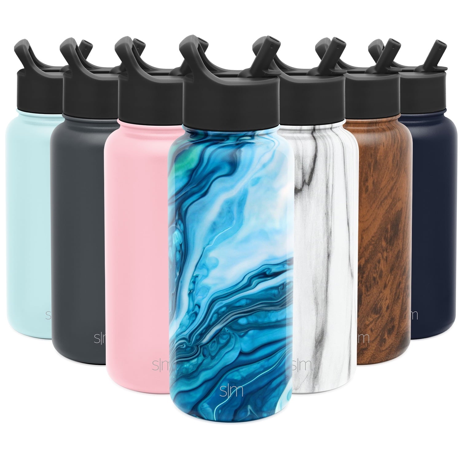 Simple Modern Summit Water Bottle Straw Lid Vacuum Insulated Stainless Steel Bottle | 18 fl oz | ZXVE