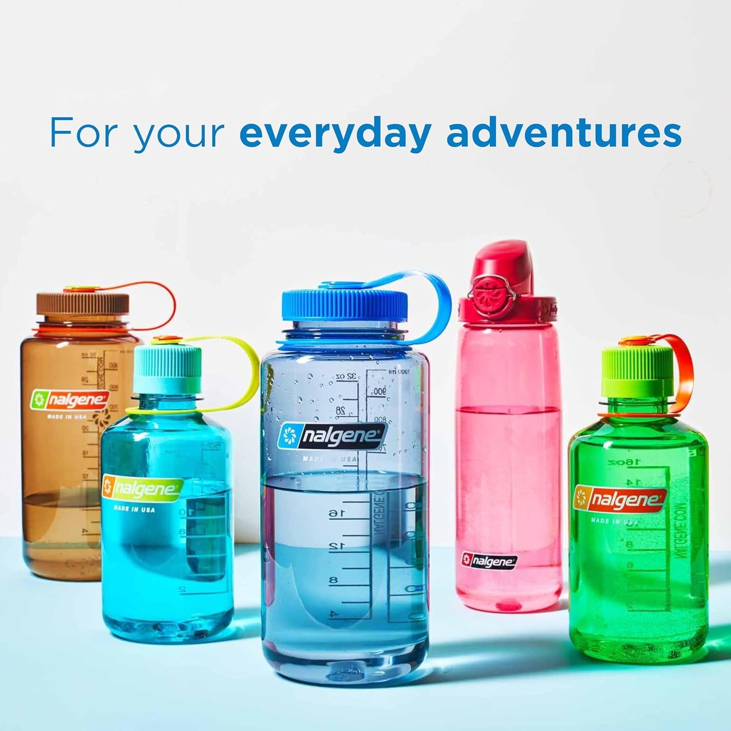 Nalgene Sustain Tritan BPA-Free Water Bottle Made with Material Derived from 50% Plastic Waste, 32 OZ, Narrow Mouth, Pear | 6VG0