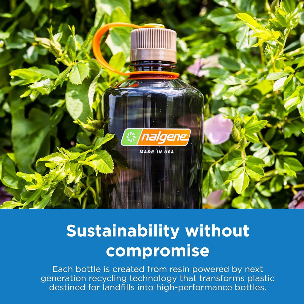 Nalgene Sustain Tritan BPA-Free Water Bottle Made with Material Derived from 50% Plastic Waste, 32 OZ, Narrow Mouth, Pear | 6VG0