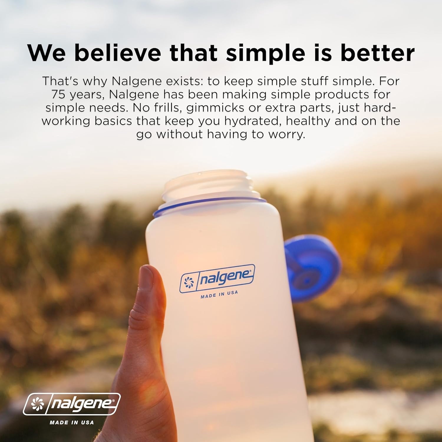 Nalgene Sustain Tritan BPA-Free Water Bottle Made with Material Derived from 50% Plastic Waste, 32 OZ, Narrow Mouth, Pear | 6VG0
