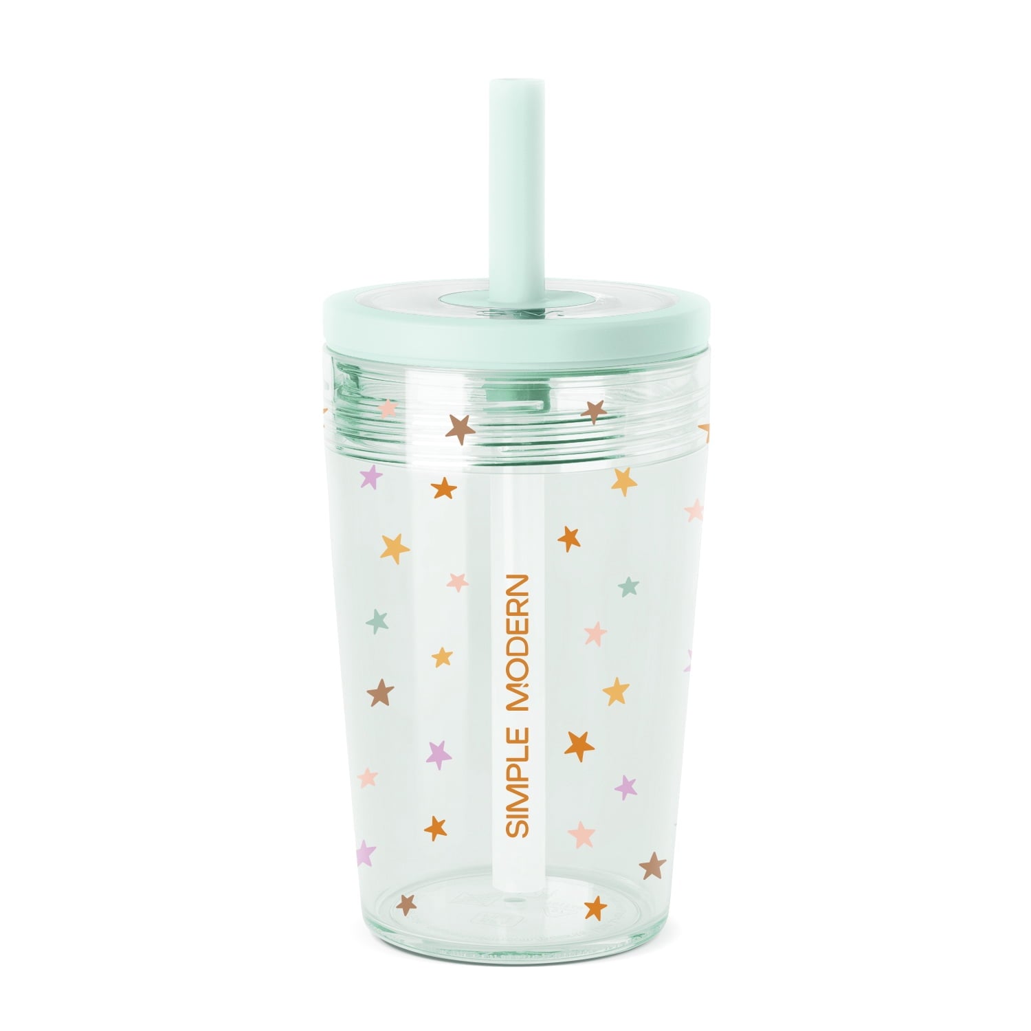 Simple Modern 12 fl oz Tritan Plastic Junior Tumbler with Silicone Straw Lid for Toddlers | Stars | V9ZU