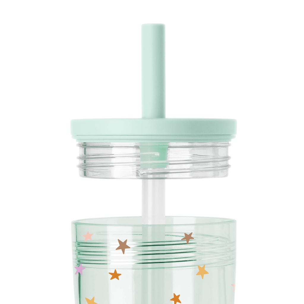 Simple Modern 12 fl oz Tritan Plastic Junior Tumbler with Silicone Straw Lid for Toddlers | Stars | V9ZU