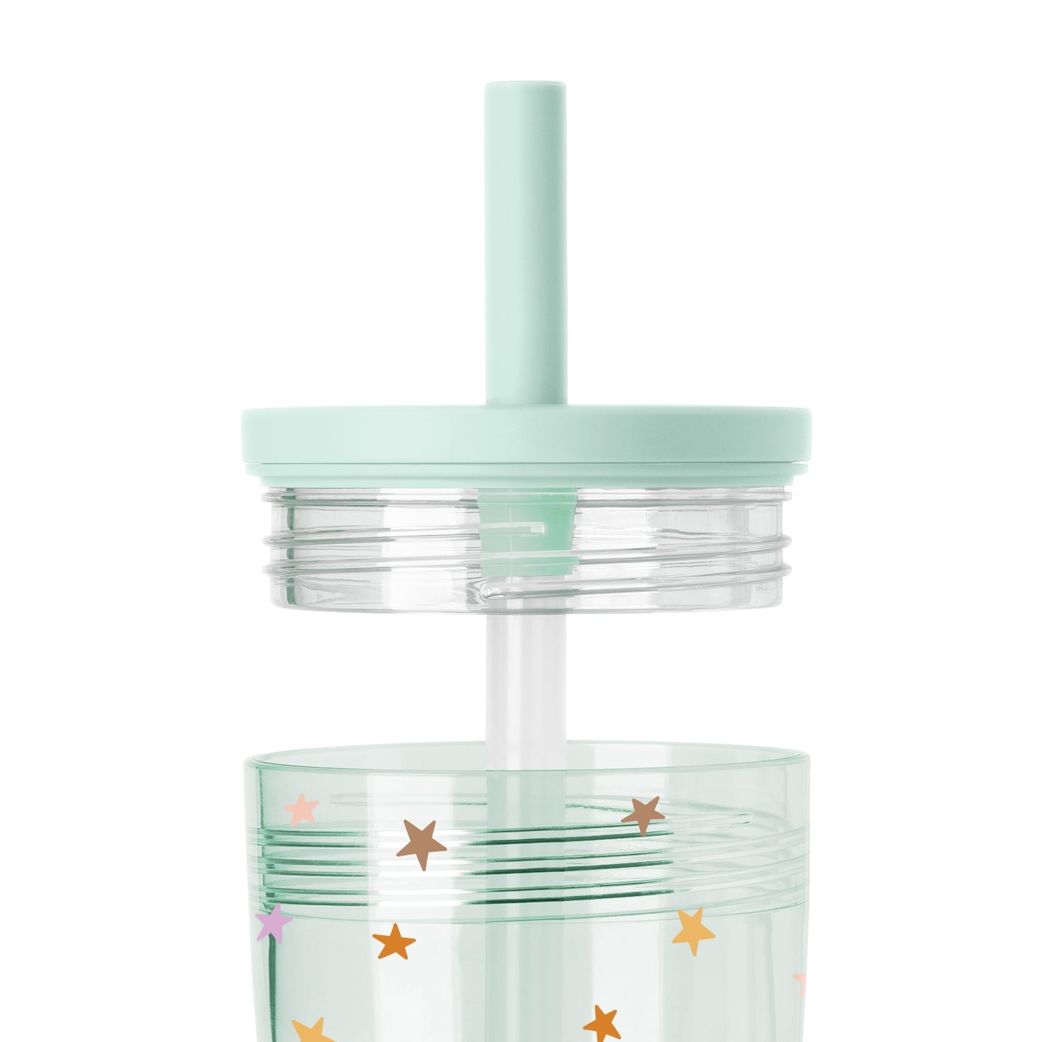 Simple Modern 12 fl oz Tritan Plastic Junior Tumbler with Silicone Straw Lid for Toddlers | Stars | V9ZU