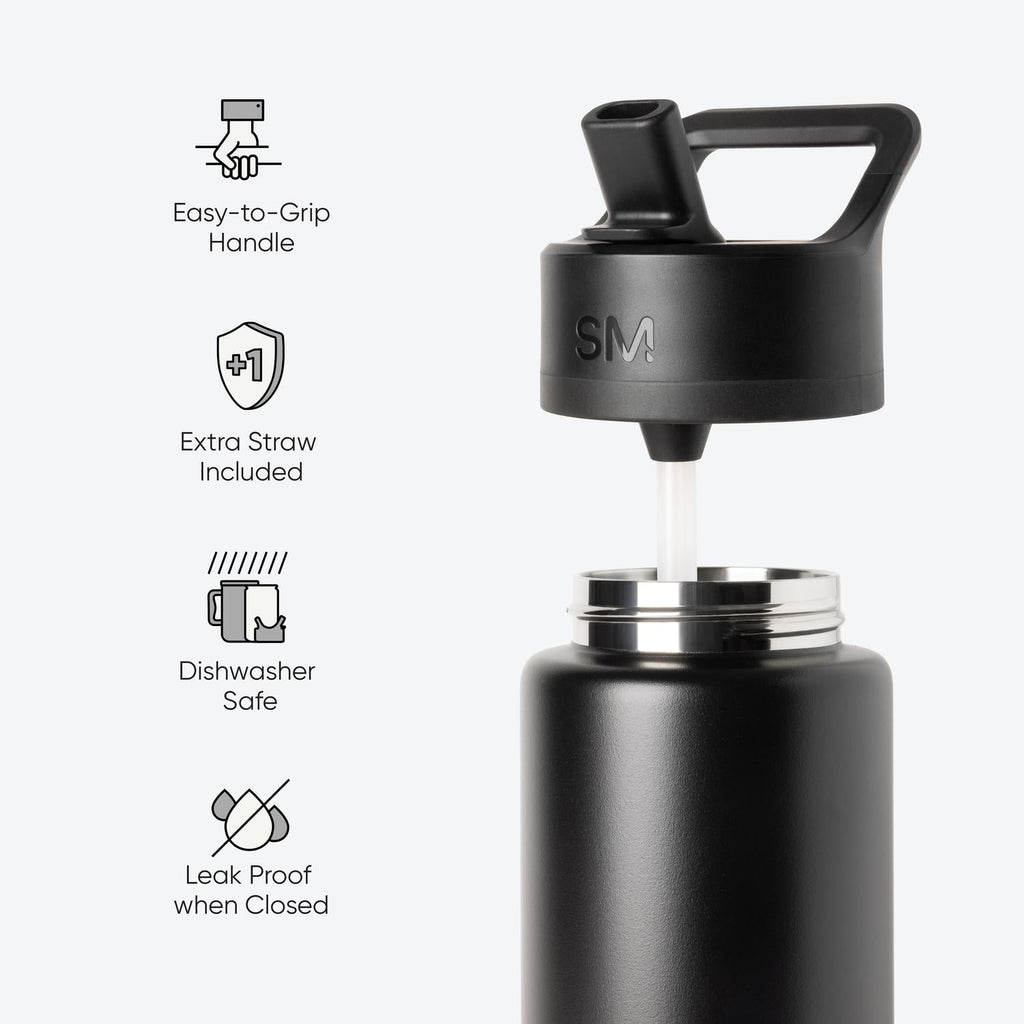 Simple Modern 30 fl oz Insulated Stainless Steel Summit Wide Mouth Water Bottle with Straw Lid | Slumberland | 5UT3