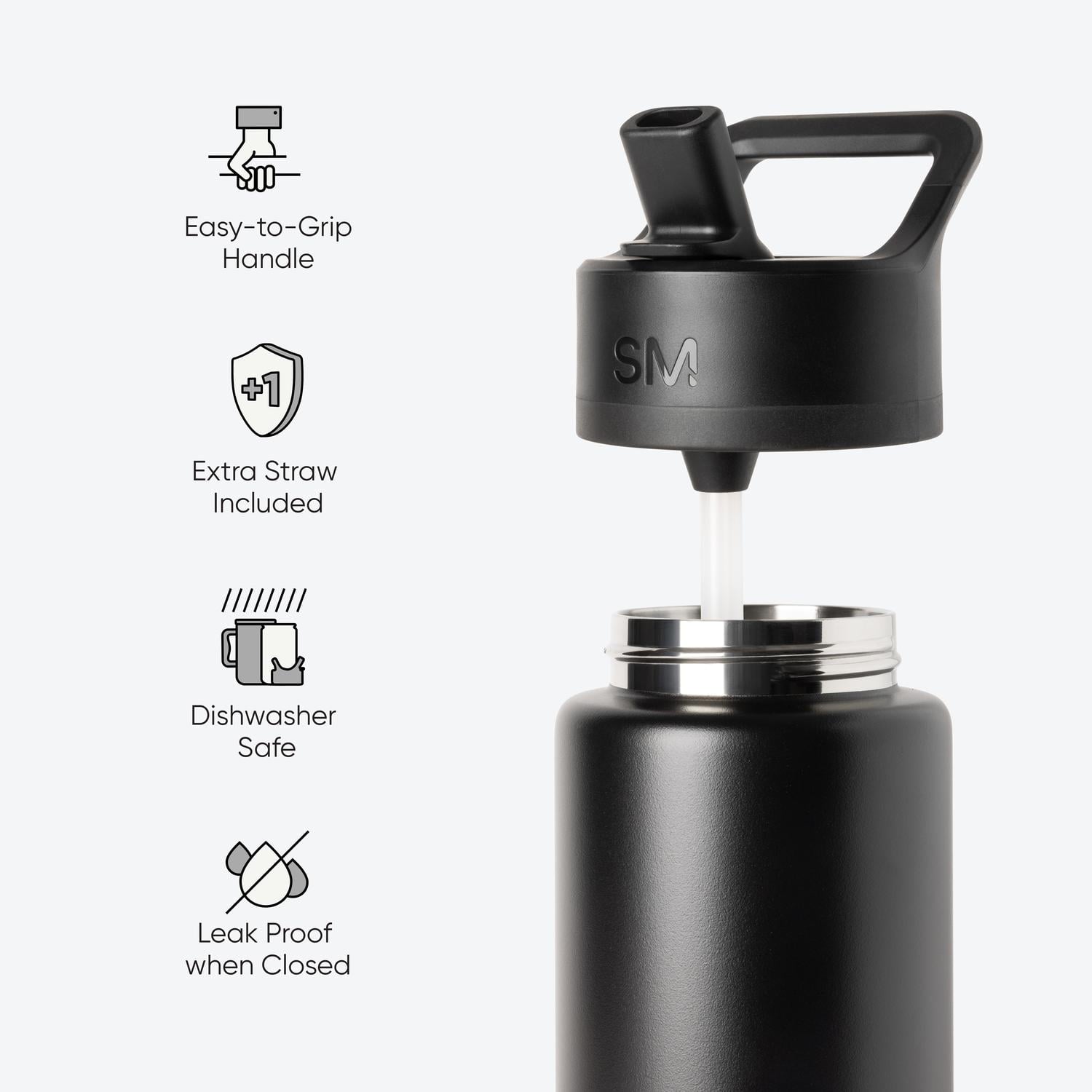 Simple Modern 30 fl oz Insulated Stainless Steel Summit Wide Mouth Water Bottle with Straw Lid | Slumberland | 5UT3