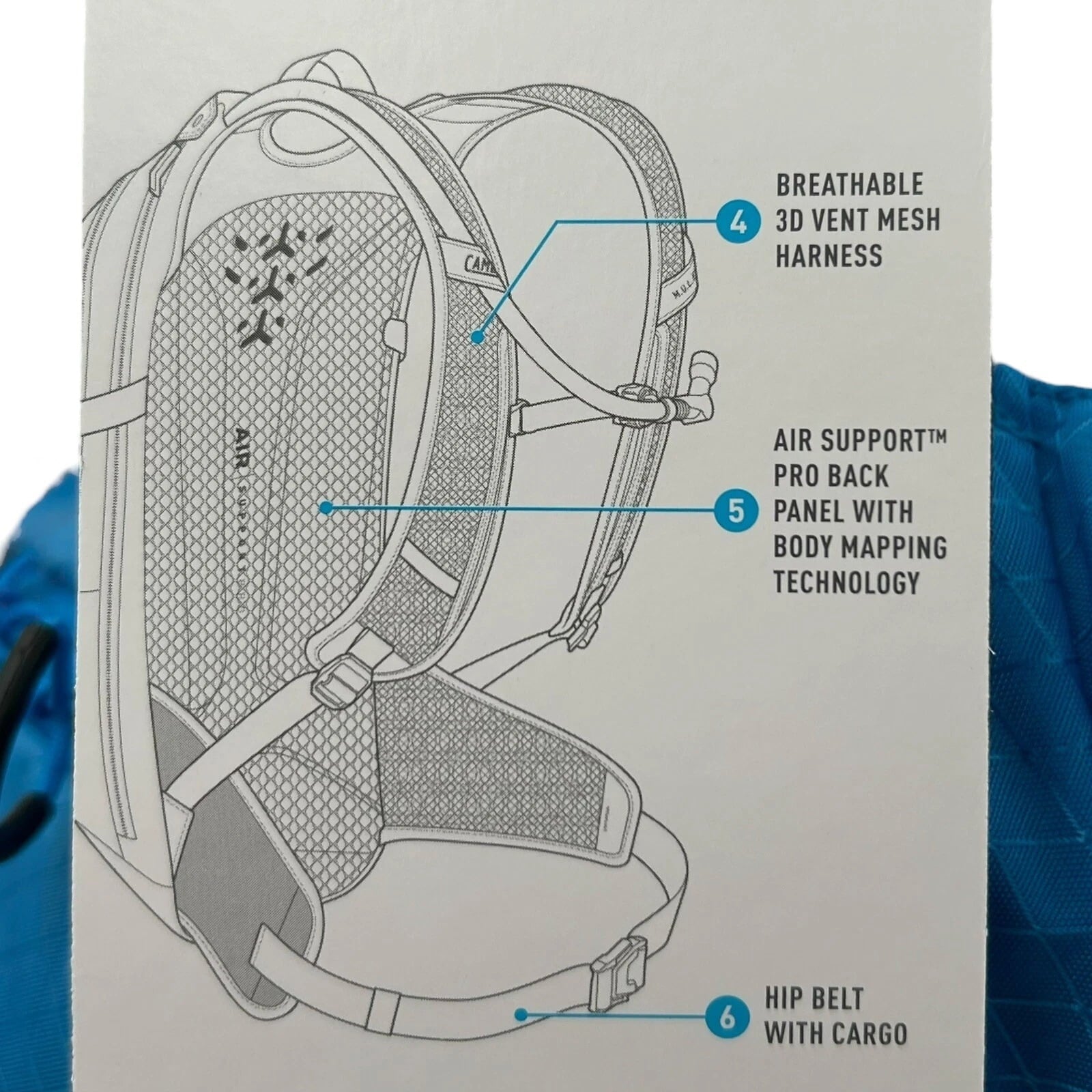 CAMELBAK M.U.L.E Pro 14L Bike Hydration Backpack 100 oz, Ibiza Blue/Orange | 3QOW