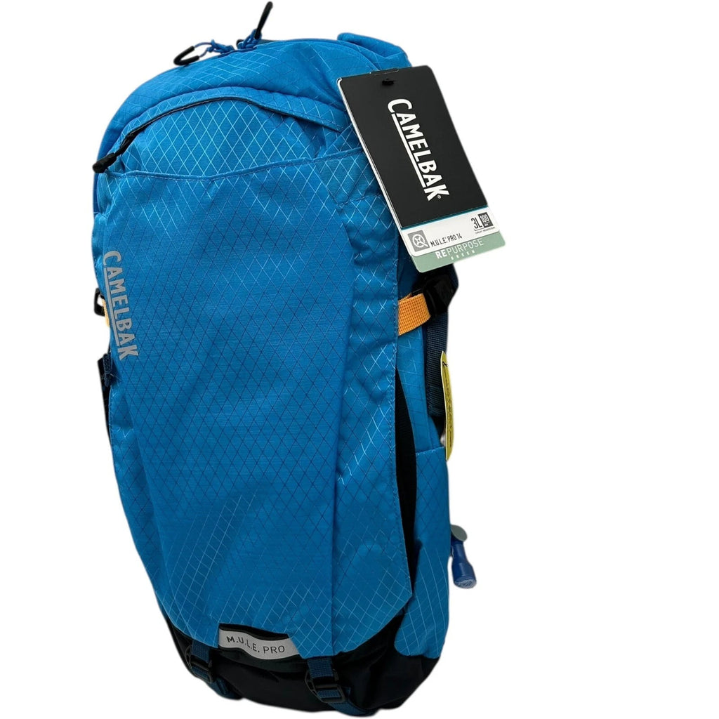 CAMELBAK M.U.L.E Pro 14L Bike Hydration Backpack 100 oz, Ibiza Blue/Orange | 3QOW