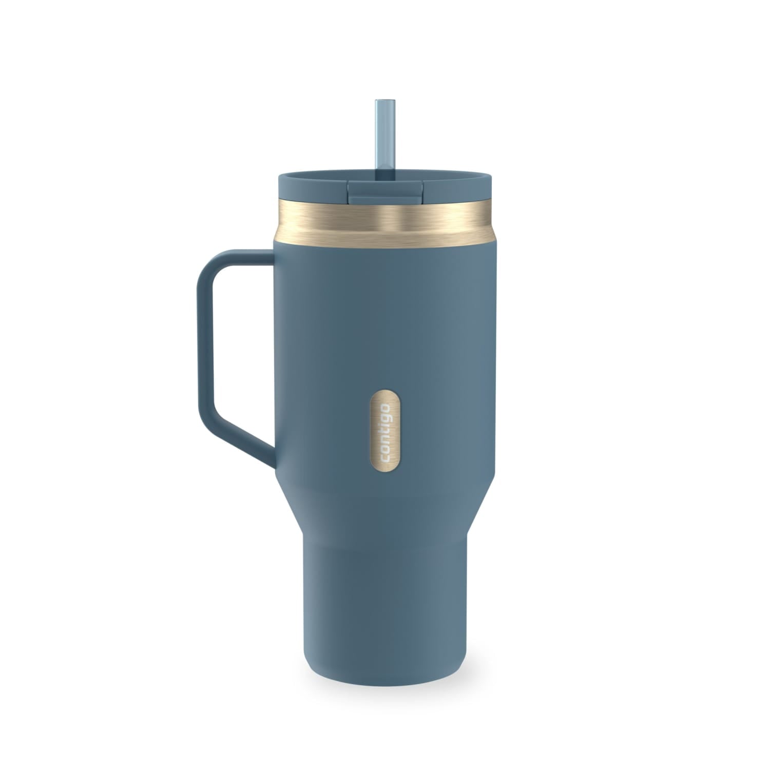 Contigo SnapSeal Leakproof Stainless Steel Reusable Water Bottle Tumbler with Side Handle, Black/Bronze, 30 oz | B9EJ