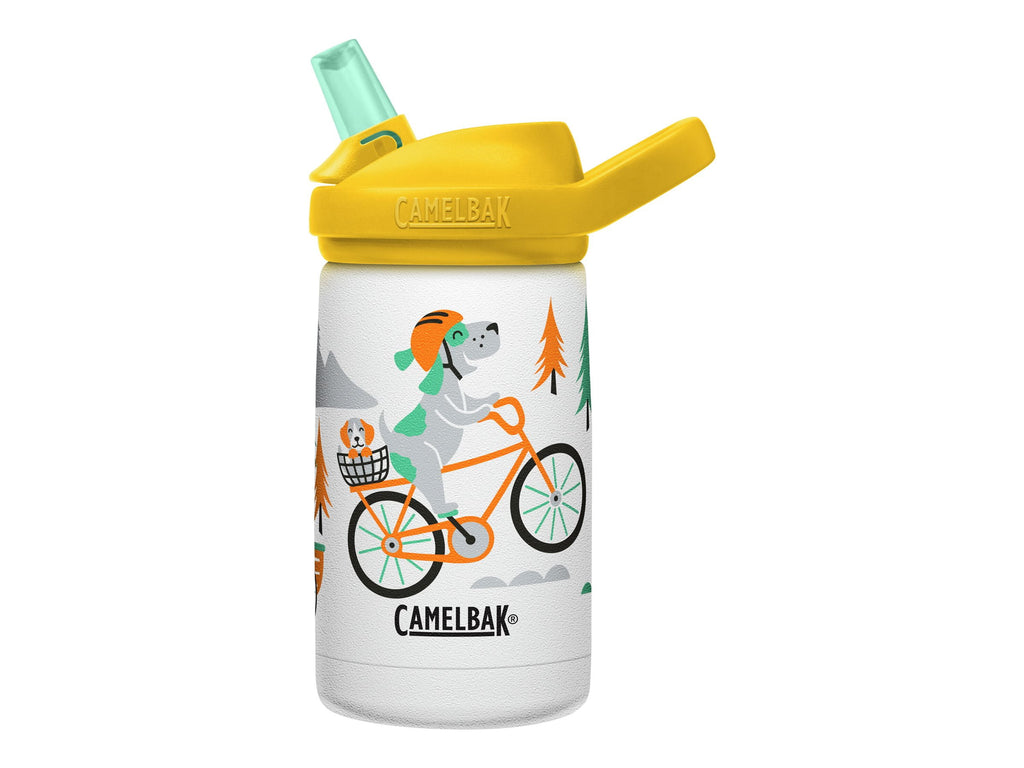 CamelBak Eddy+ Kids - Water bottle - Size 4.25 in x 2.91 in - Height 6.5 in - 12 fl.oz - biking dogs | HRRQ