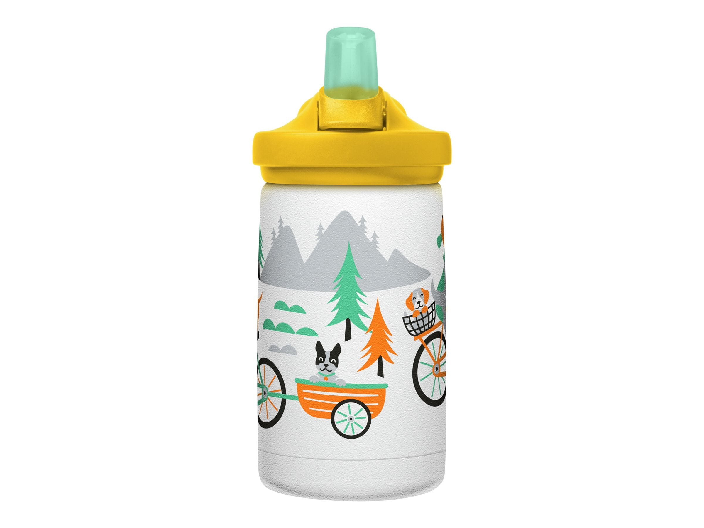 CamelBak Eddy+ Kids - Water bottle - Size 4.25 in x 2.91 in - Height 6.5 in - 12 fl.oz - biking dogs | HRRQ