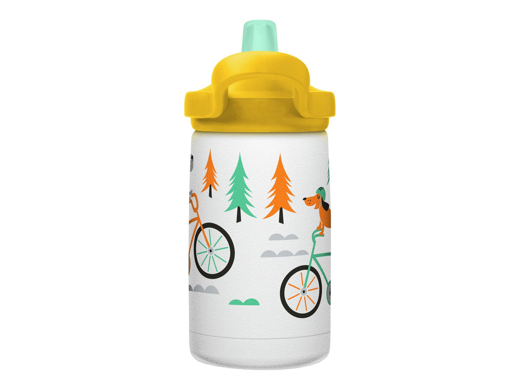 CamelBak Eddy+ Kids - Water bottle - Size 4.25 in x 2.91 in - Height 6.5 in - 12 fl.oz - biking dogs | HRRQ