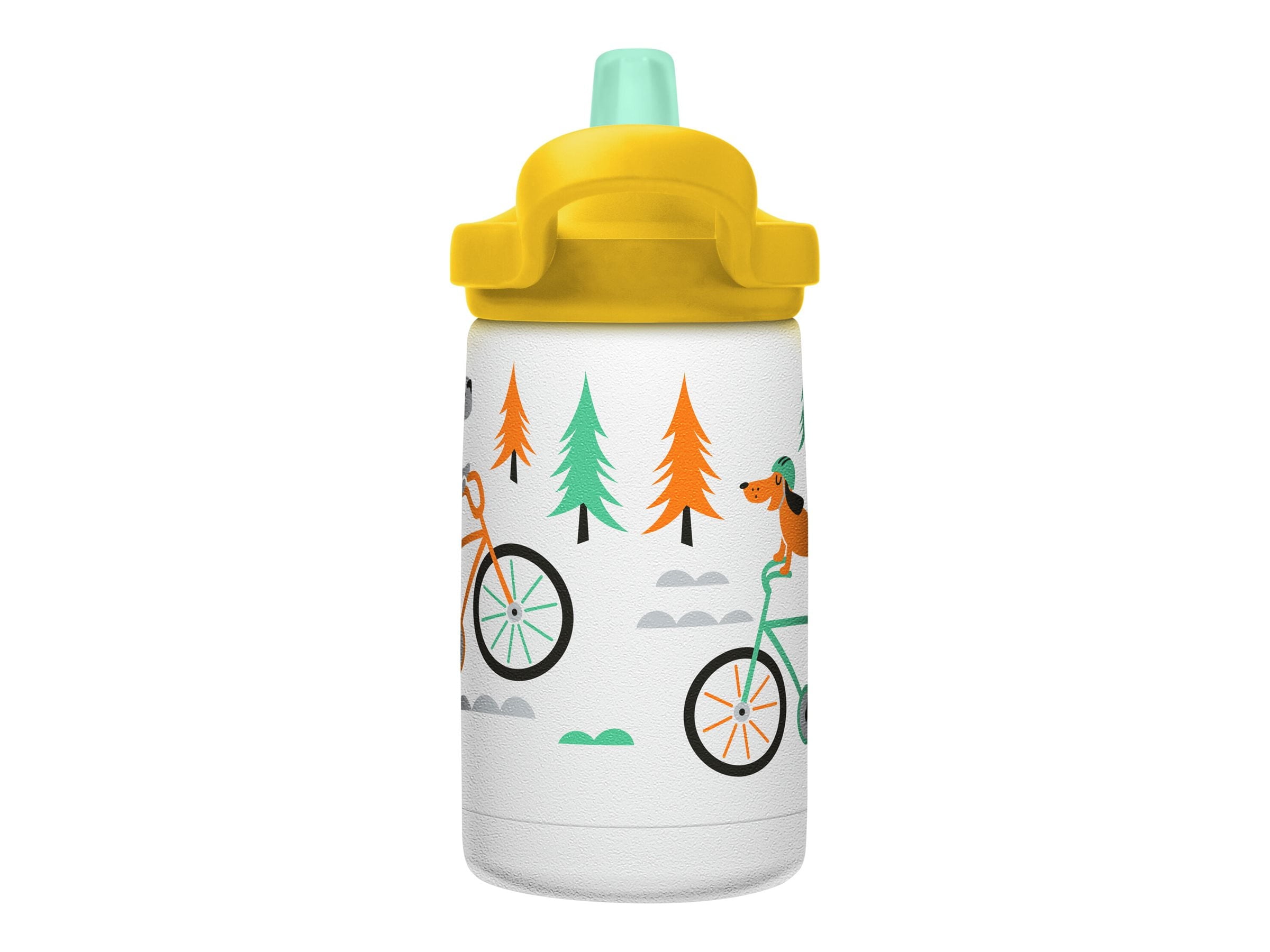 CamelBak Eddy+ Kids - Water bottle - Size 4.25 in x 2.91 in - Height 6.5 in - 12 fl.oz - biking dogs | HRRQ