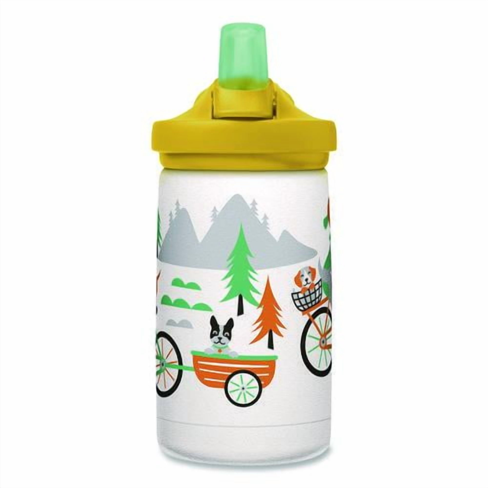 CamelBak Eddy+ Kids - Water bottle - Size 4.25 in x 2.91 in - Height 6.5 in - 12 fl.oz - biking dogs | HRRQ