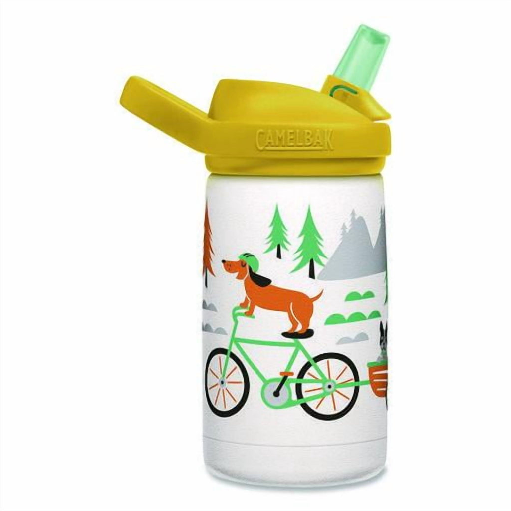 CamelBak Eddy+ Kids - Water bottle - Size 4.25 in x 2.91 in - Height 6.5 in - 12 fl.oz - biking dogs | HRRQ