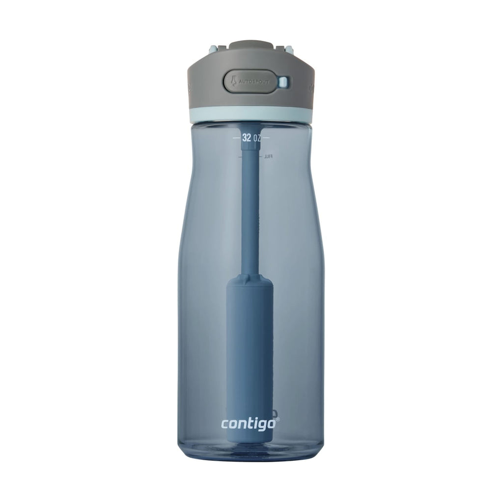 Contigo Wells Plastic Filter Water Bottle with AUTOSPOUT Straw Lid, 32 oz., Dark Ice | JXON