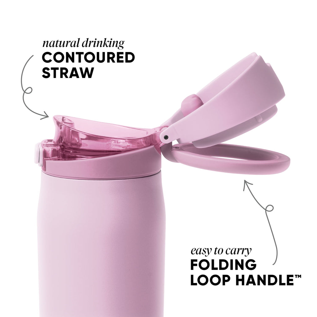 Simple Modern 24oz Mesa Loop Water Bottle with Covered Spout | Pink Champagne | CMKG