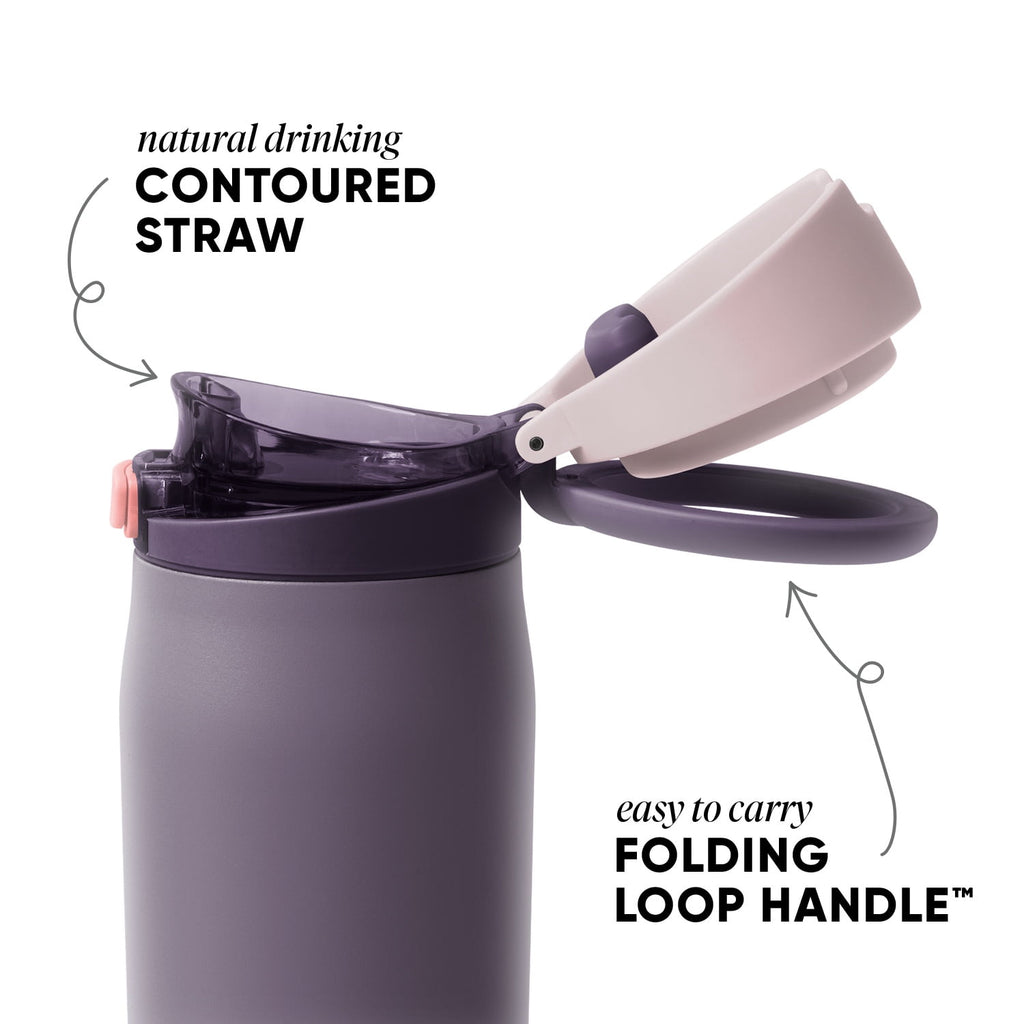 Simple Modern 24oz Mesa Loop Water Bottle with Covered Spout | Pink Champagne | CMKG