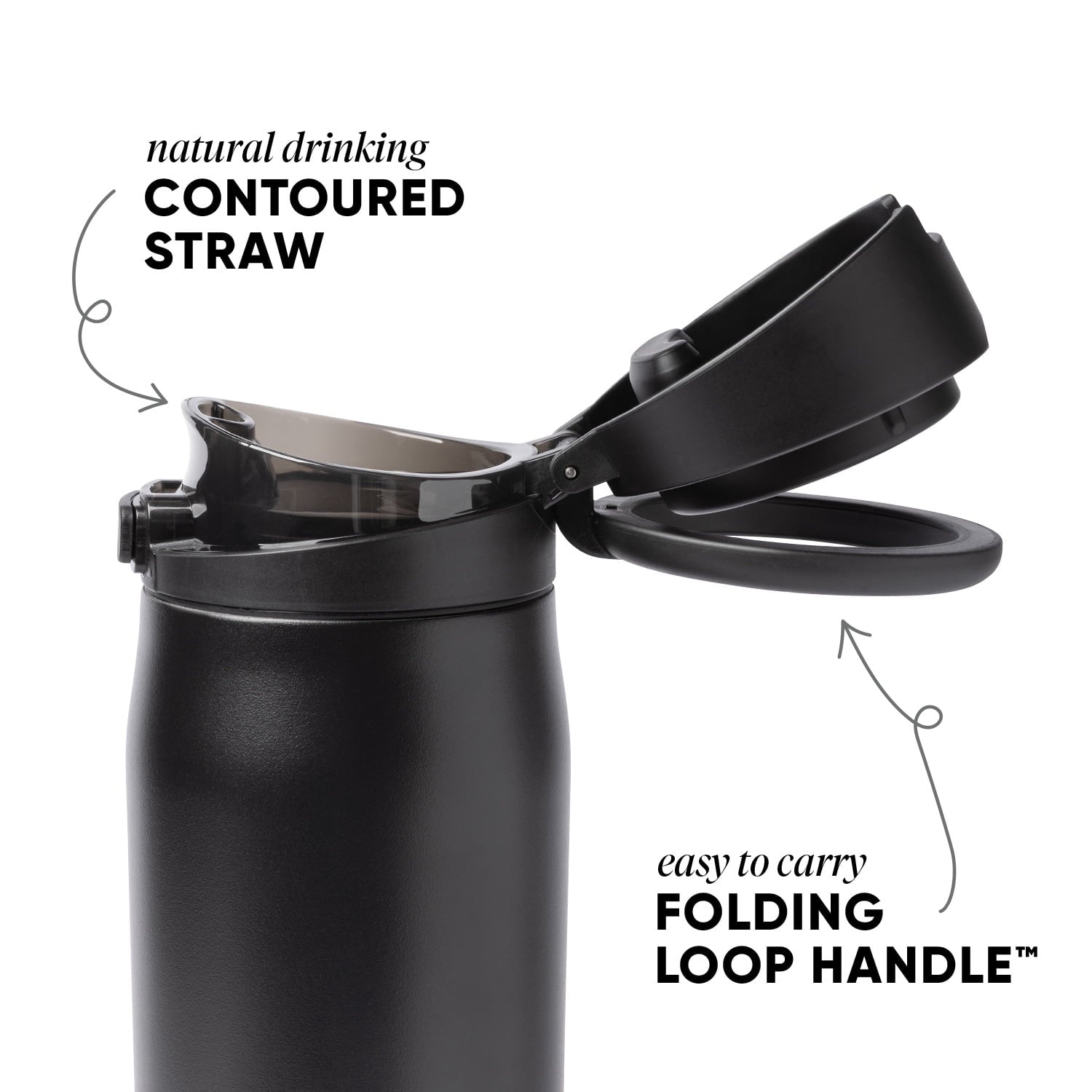 Simple Modern 24oz Mesa Loop Water Bottle with Covered Spout | Pink Champagne | CMKG