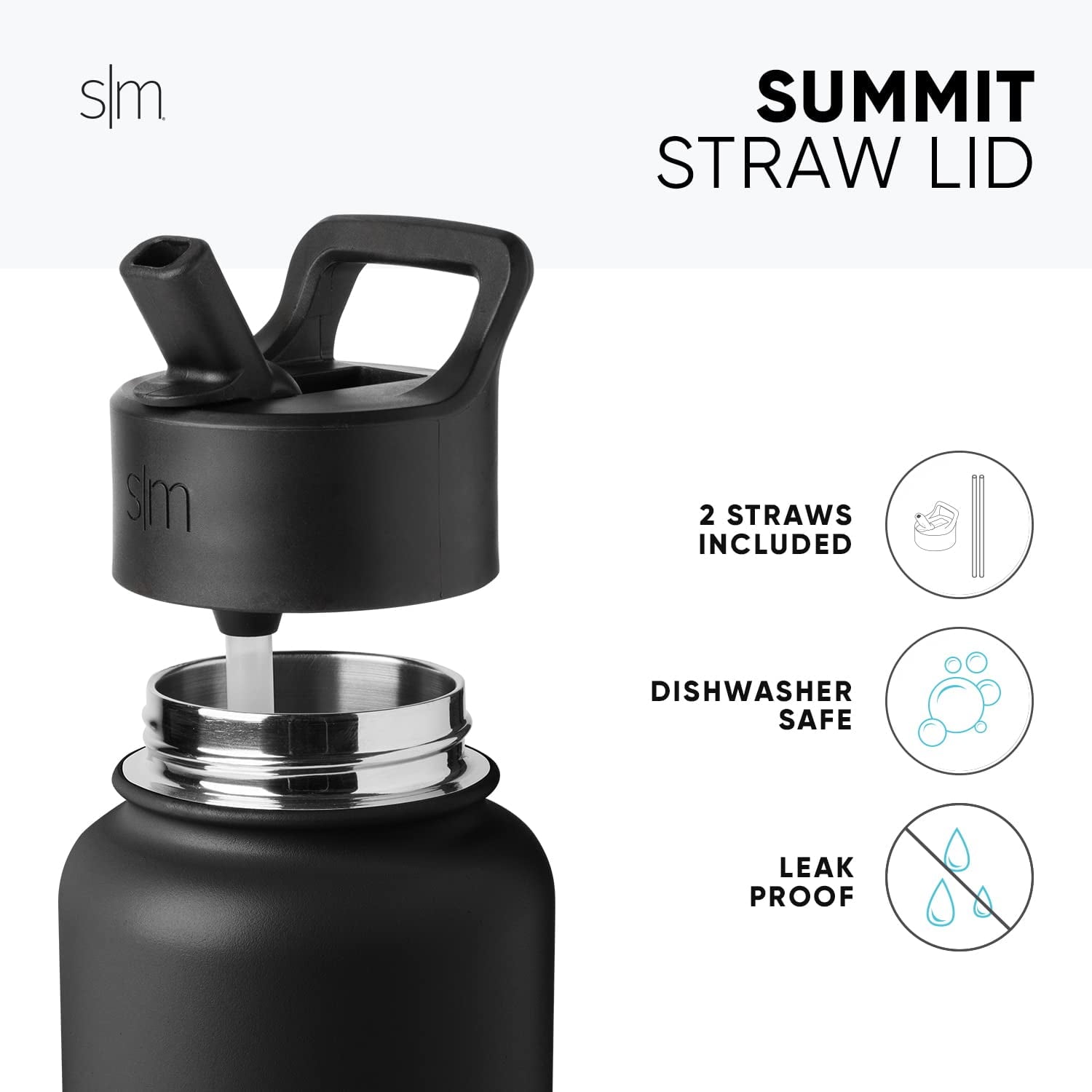 Simple Modern Kids Water Bottle with Straw Lid Vacuum Insulated Stainless Steel Metal Thermos Bottles | Reusable Leak Proof BPA-Free Flask for School | Summit Collection | 18oz, Blush -Blush | UNHG