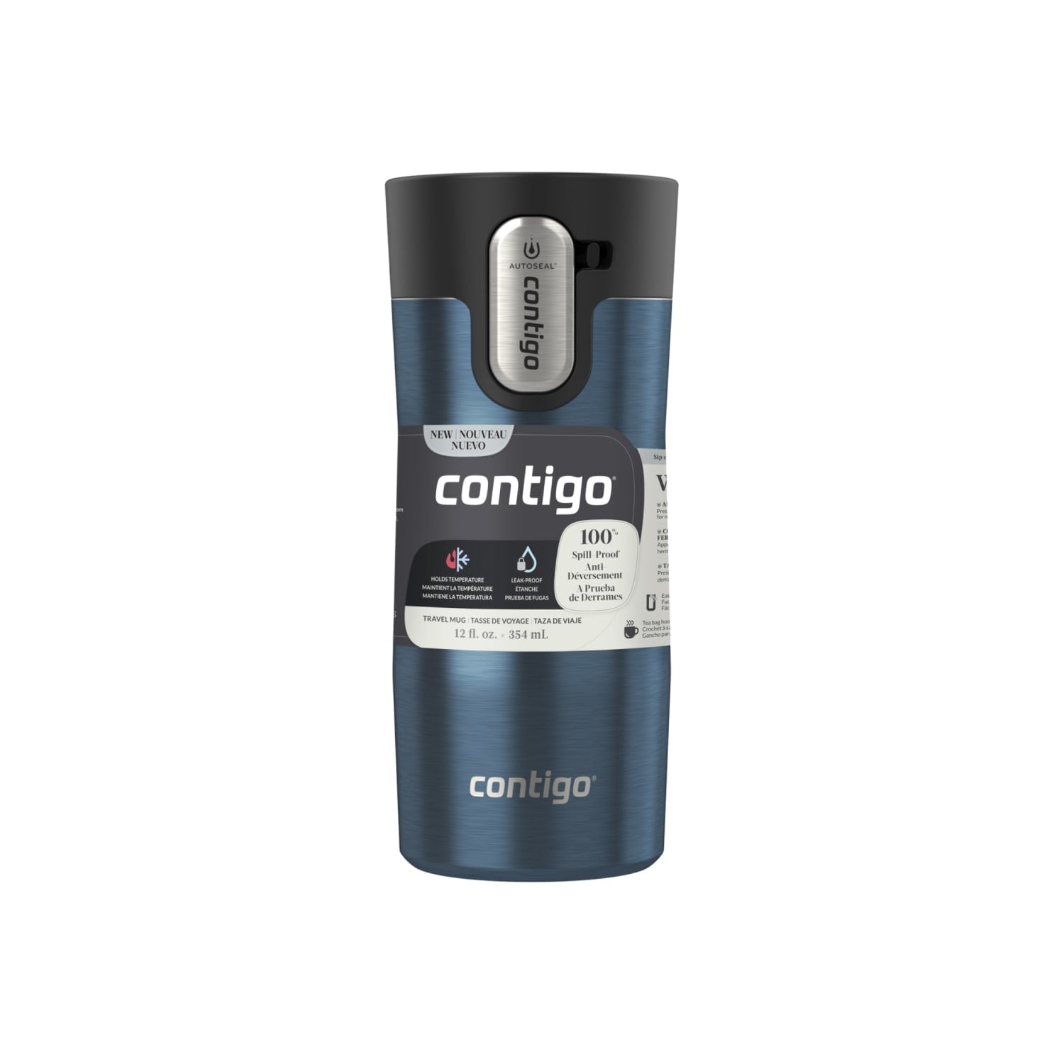 Contigo 12 oz. West Loop 3.0 Insulated Stainless Steel Travel Mug - Blueberry | BEWB