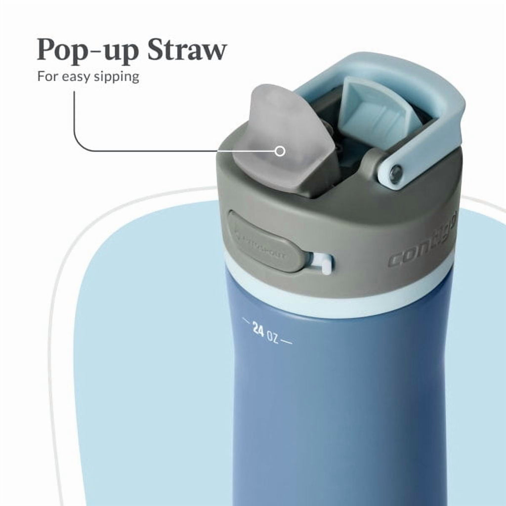 Contigo 24 oz. Wells Chill Stainless Steel Filter Bottle w/ Filters - Dark Ice | C35P