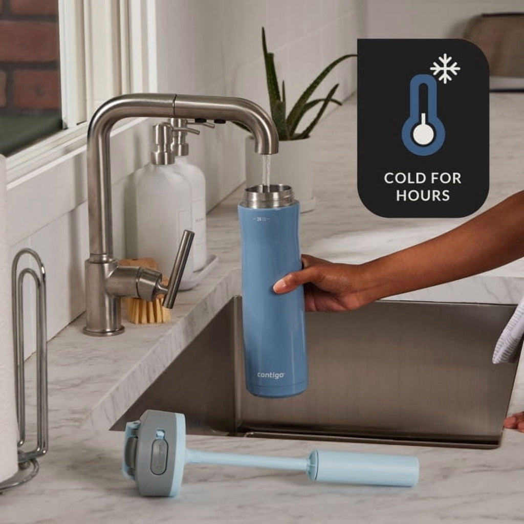 Contigo 24 oz. Wells Chill Stainless Steel Filter Bottle w/ Filters - Dark Ice | C35P