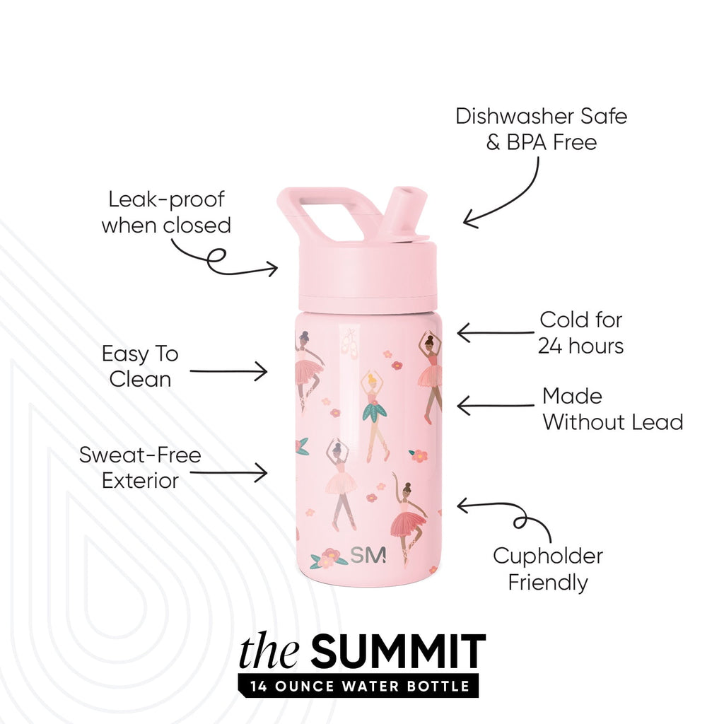 Simple Modern 14oz Summit Water Bottle with Straw Lid | Confetti | 1ZCR