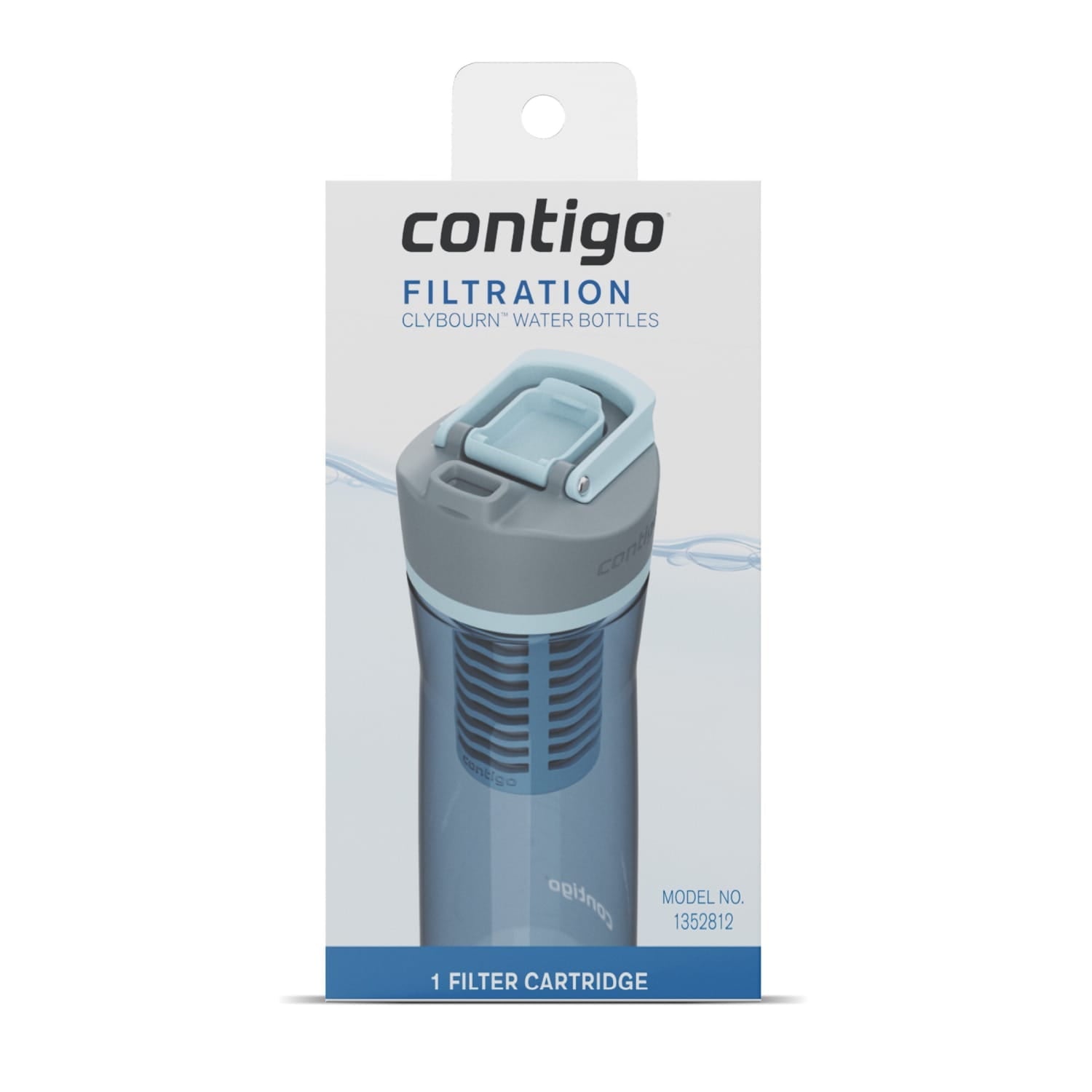 Contigo Clybourn FreeFlow Filter Water Bottle Replacement Filter, 1 Count | W4WQ