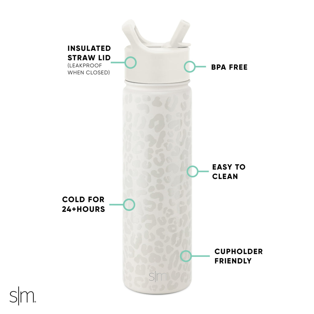 Simple Modern Summit Water Bottle Straw Lid Vacuum Insulated Stainless Steel Bottle | 22 fl oz | YTVK
