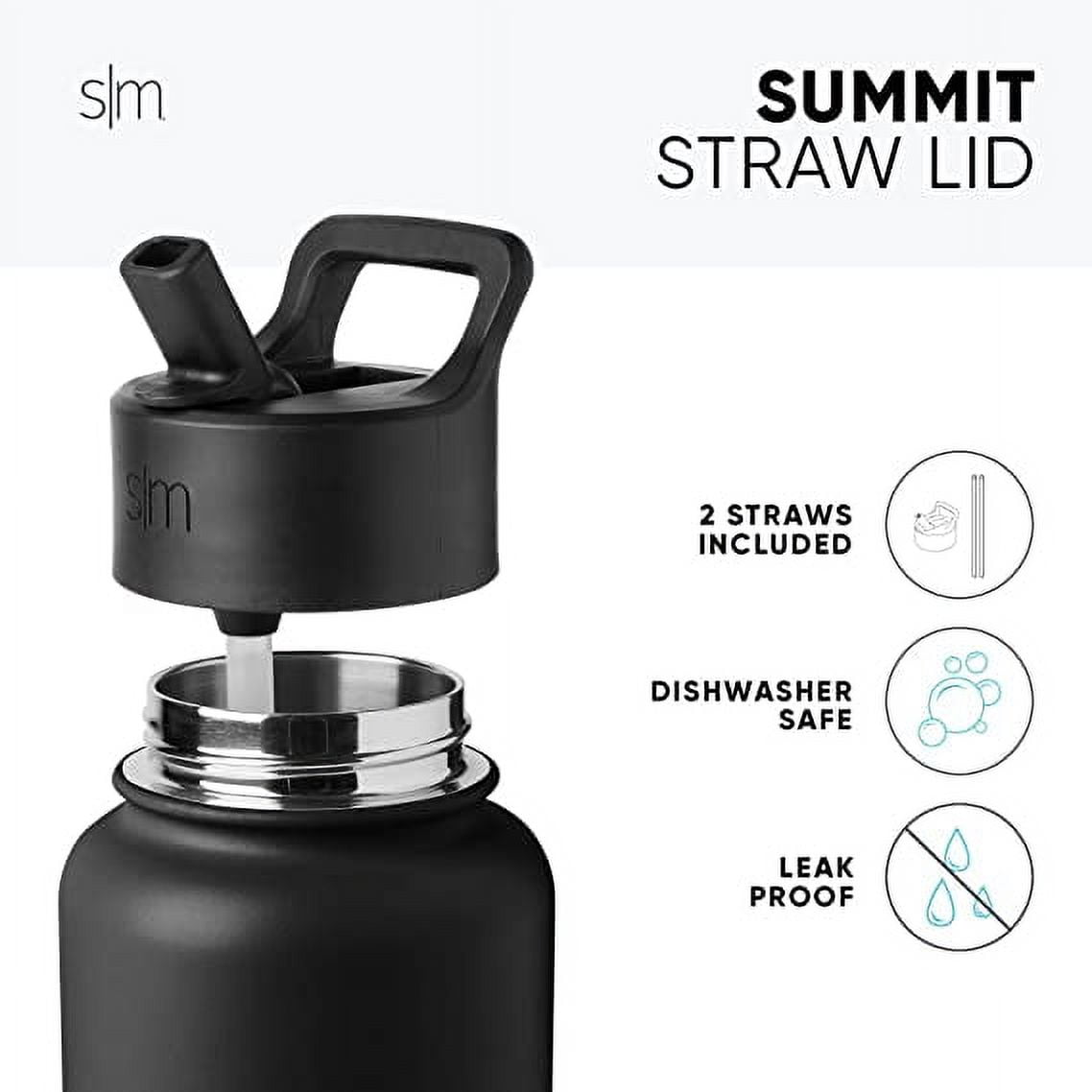 Simple Modern Summit Water Bottle Straw Lid Vacuum Insulated Stainless Steel Bottle | 22 fl oz | YTVK