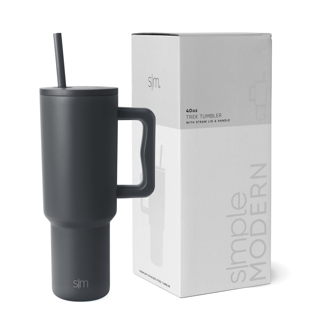 Simple Modern 40 fl oz Insulated Stainless Steel Trek Tumbler with Straw Lid | 80s Mix | 6I21
