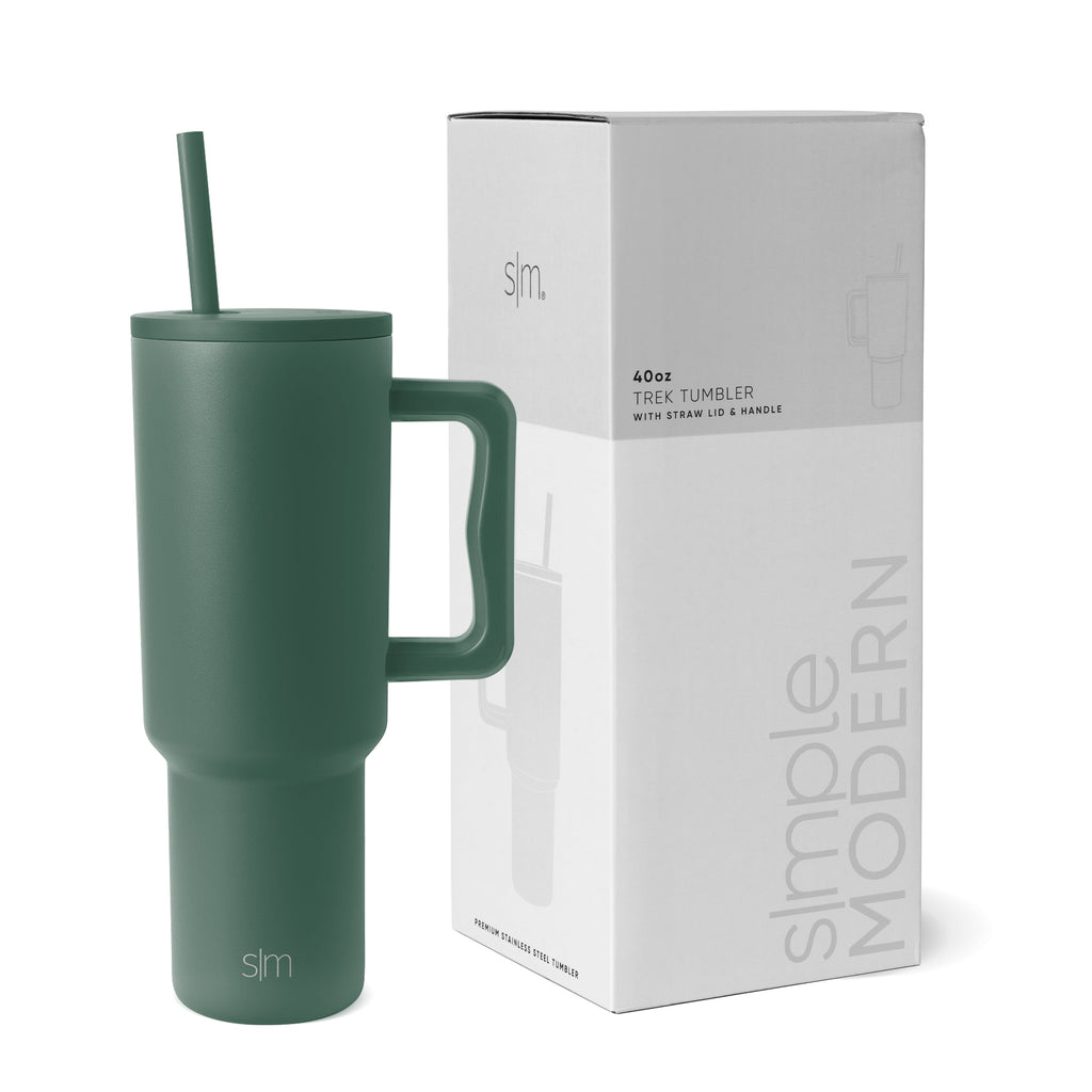 Simple Modern 40 fl oz Insulated Stainless Steel Trek Tumbler with Straw Lid | 80s Mix | 6I21