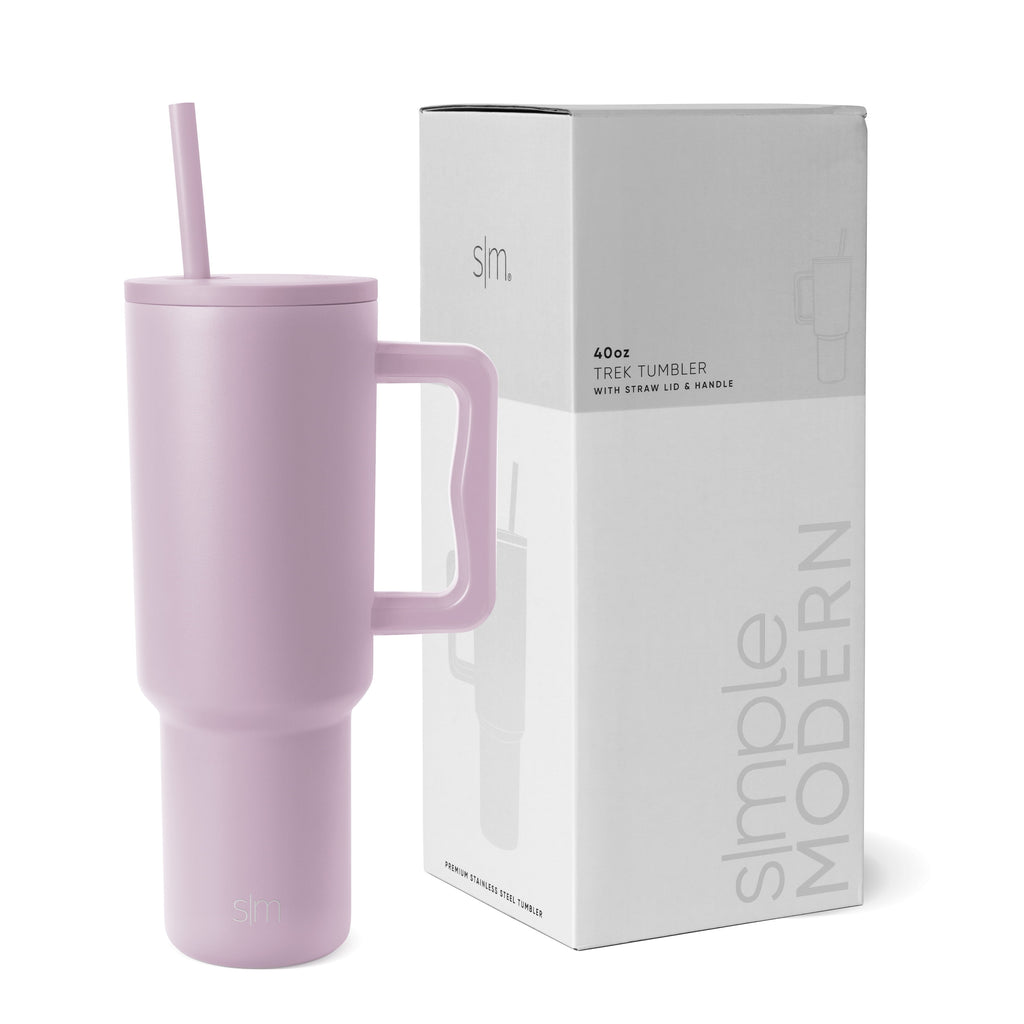 Simple Modern 40 fl oz Insulated Stainless Steel Trek Tumbler with Straw Lid | 80s Mix | 6I21