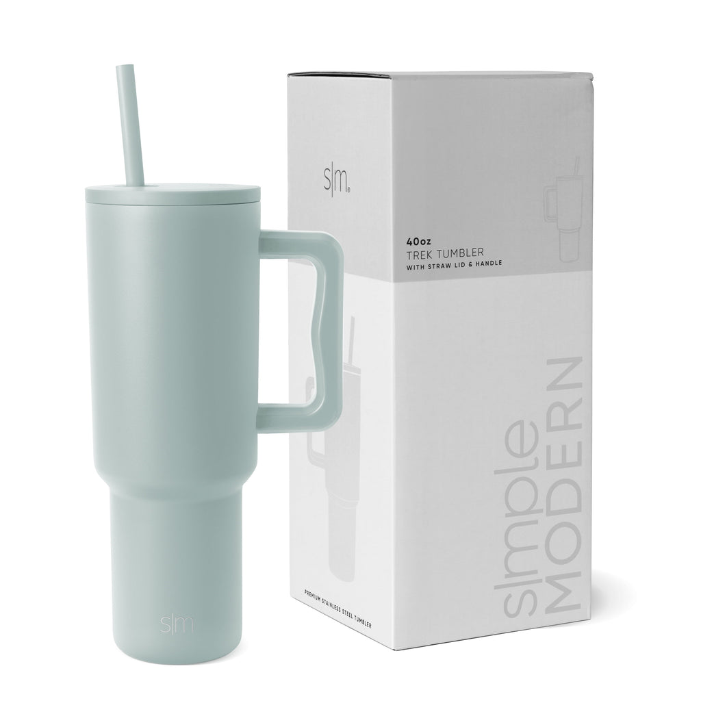 Simple Modern 40 fl oz Insulated Stainless Steel Trek Tumbler with Straw Lid | 80s Mix | 6I21